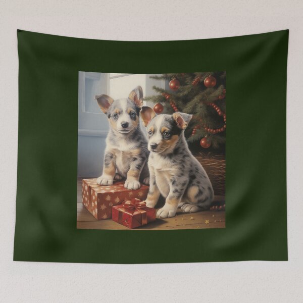 Item preview, Christmas Australian Cattle Dogs designed and sold by Samuelsboro.