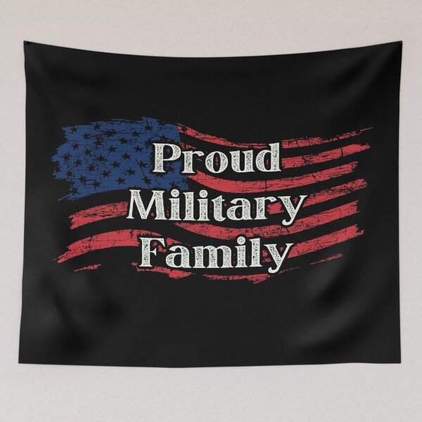 Item preview, Proud Military Family | Patriotic American Flag Design | Distressed Militarycore designed and sold by ASeasonalFlair.
