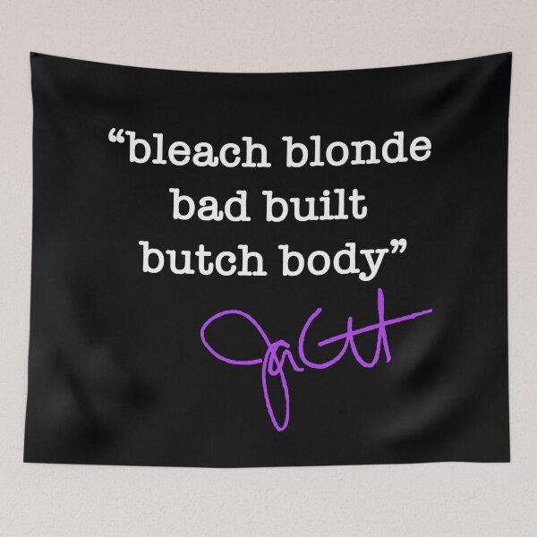 Item preview, bleach blonde, bad built, butch body - jasmine crockett (white purple) designed and sold by Thelittlelord.