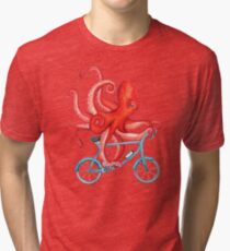 Radfahren Octopus Vintage T-Shirt