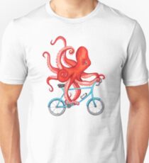 Cycling Octopus Unisex T-Shirt