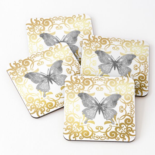 Item preview, Gold Tile With Butterfly A designed and sold by Jean Plout.