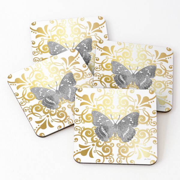 Item preview, Gold Tile With Butterfly B designed and sold by Jean Plout.