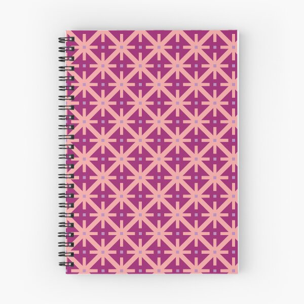 Item preview, Modern Geometric Diamond Grid Pattern in Coral and Mulberry Pink  designed and sold by scome.