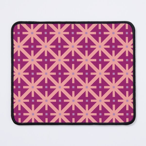 Item preview, Modern Geometric Diamond Grid Pattern in Coral and Mulberry Pink  designed and sold by scome.