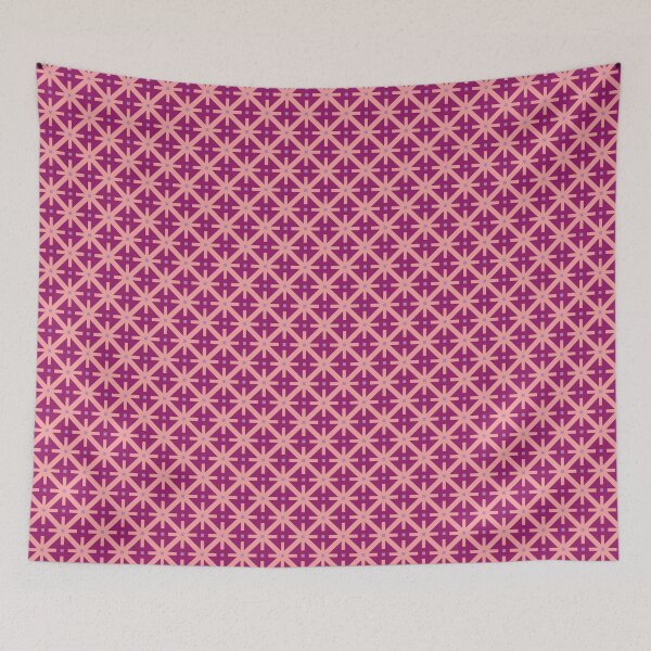 Item preview, Modern Geometric Diamond Grid Pattern in Coral and Mulberry Pink  designed and sold by scome.