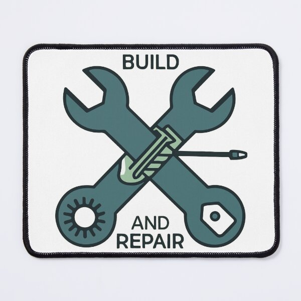 Item preview, Build and Repair - Industrial Technician Tools Emblem designed and sold by NiftyWrx.