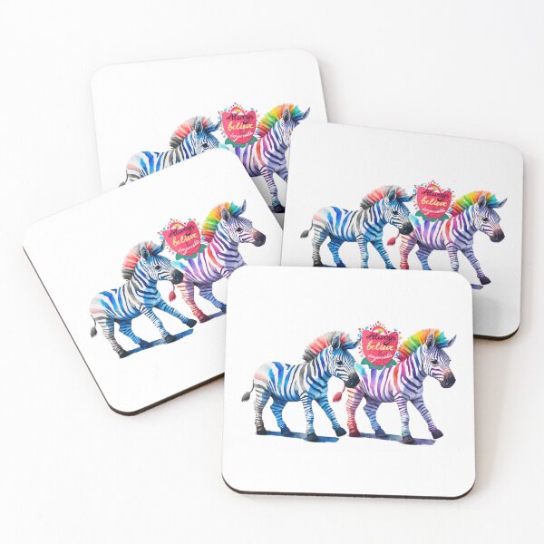Artikelvorschau, Süße Zebras glauben an das Unmögliche entworfen und verkauft von RoseAIArtRhythm.