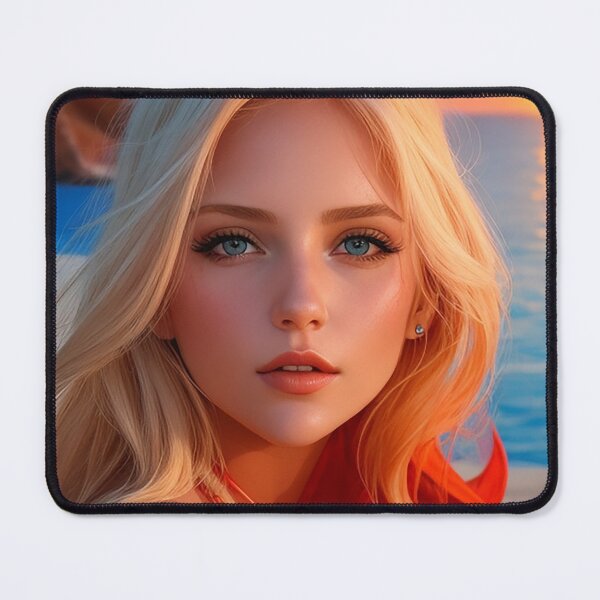 Item preview, beautiful and feminine blonde woman face summer style designed and sold by Carlos Gudino.