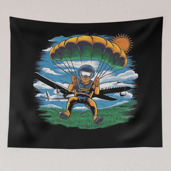 Aperçu de l'œuvre Saut en parachute, parachutiste créée et vendue par desinganddecor.