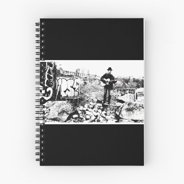 Item preview, Black and white filtered photograph portrait guitarist in construction site area designed and sold by Carré Comme Orange.