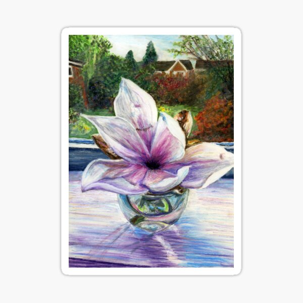 Item preview, Fallen Magnolia Bloom On Our Kitchen Window Ledge designed and sold by LymphomaLass.