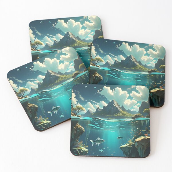 Item preview, Paradise underwater and aerial landscape designed and sold by Emile-Sabord.