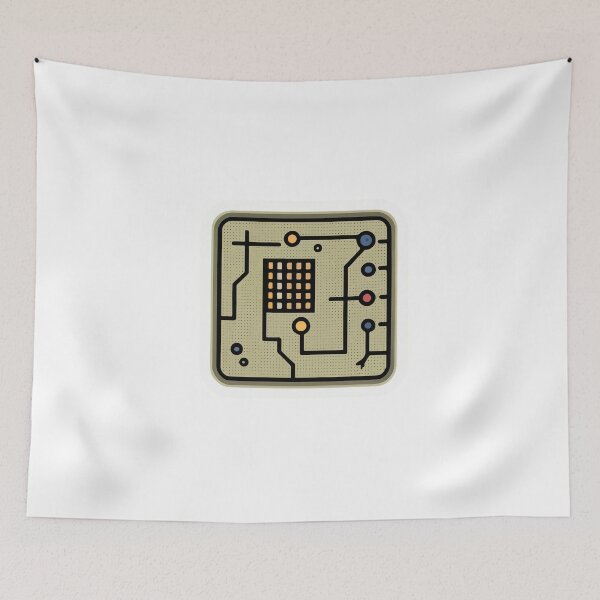 Item preview, Schematic Motherboard Circuit Line Art designed and sold by NiftyWrx.