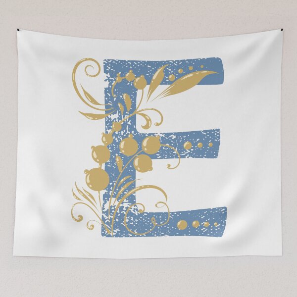 Item preview, E - Vintage Floral Initial Letter designed and sold by Deepness2023.
