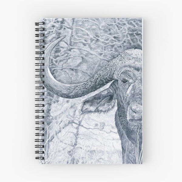 Item preview, Buffalo Encounter: HV’s Pencil Sketch of a Buffalo Gazing from the Bushveld designed and sold by IDoMatterROSASS.