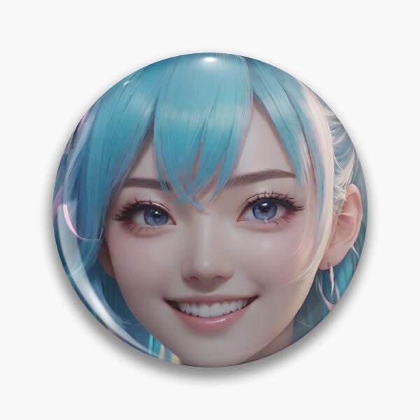 Item preview, Blue Hair and a Cheerful Expression designed and sold by masabo.