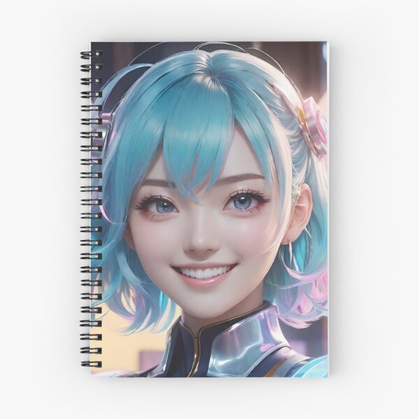 Item preview, Blue Hair and a Cheerful Expression designed and sold by masabo.