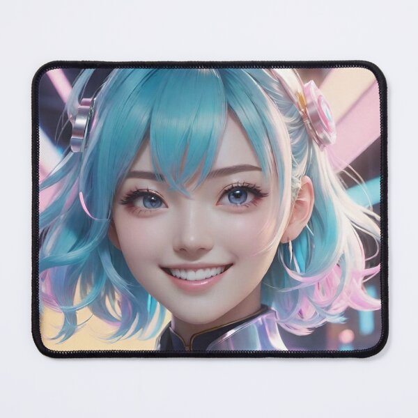 Item preview, Blue Hair and a Cheerful Expression designed and sold by masabo.
