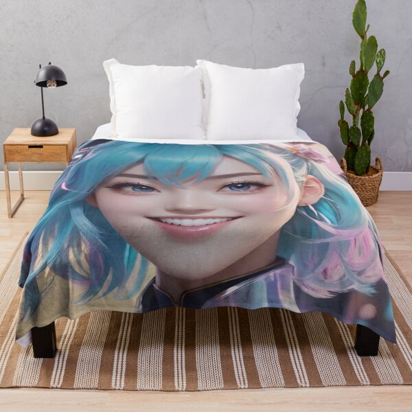 Item preview, Blue Hair and a Cheerful Expression designed and sold by masabo.