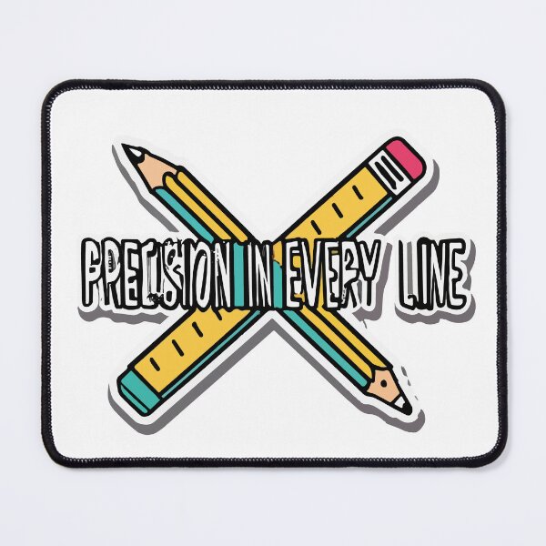 Item preview, Precision in Every Line – Pencil & Ruler Crossed designed and sold by NiftyWrx.