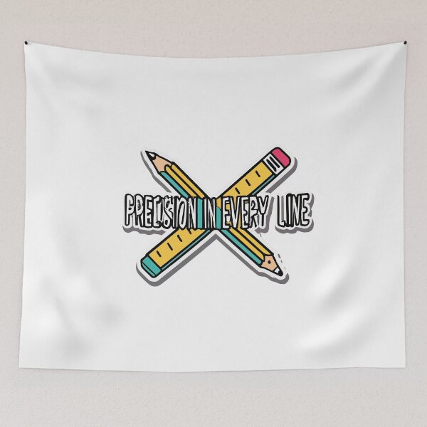 Item preview, Precision in Every Line – Pencil & Ruler Crossed designed and sold by NiftyWrx.