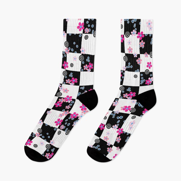 Item preview, Gingham Flowers, Playful Symphony of Checkered pattern of Elegance and Delicate Blooms designed and sold by Clara Fruggeri.