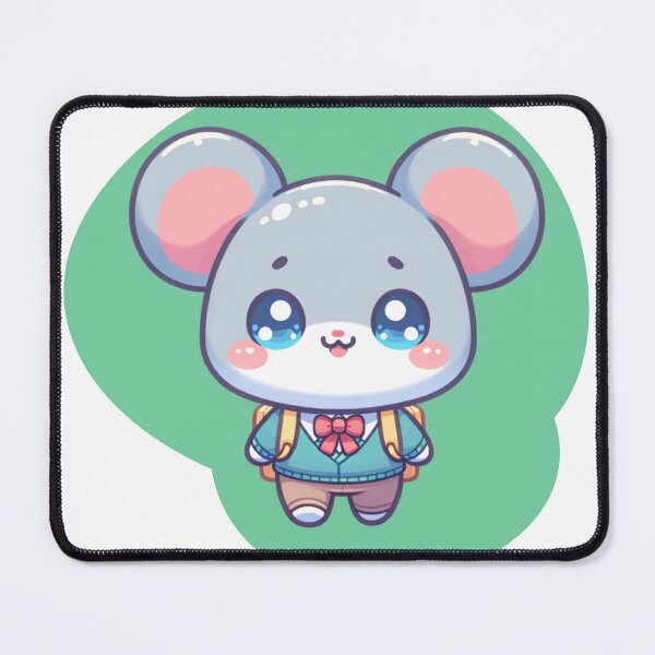 Item preview, Kawaii School Mouse 2 designed and sold by BassHeadMomma.