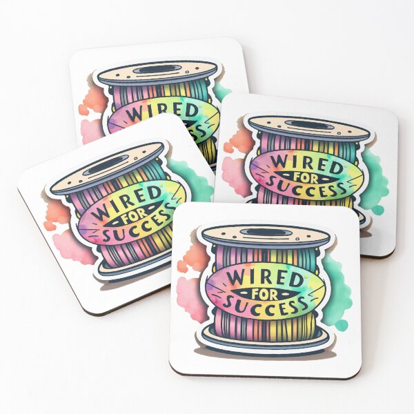 Item preview, Wired for Success - Colorful Watercolor Wire Spool designed and sold by NiftyWrx.