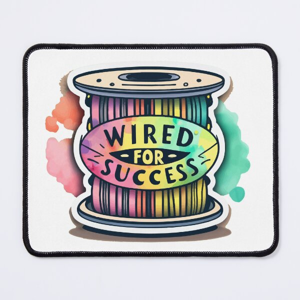 Item preview, Wired for Success - Colorful Watercolor Wire Spool designed and sold by NiftyWrx.