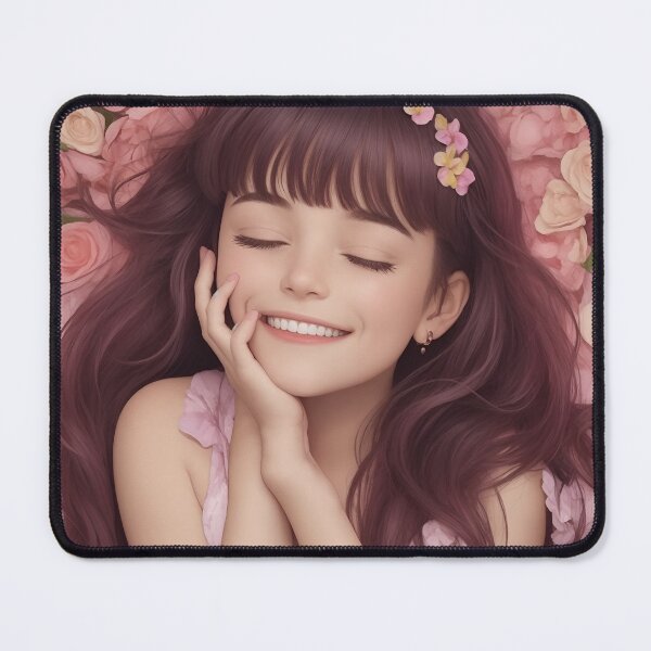 Item preview, happy teenager girl in a rose forest summer style designed and sold by Carlos Gudino.