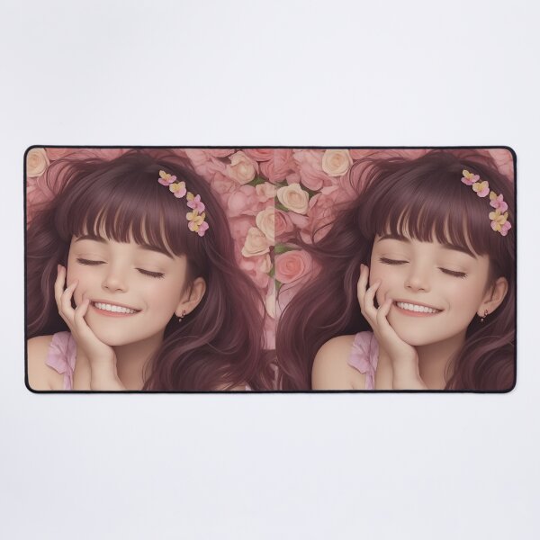 Item preview, happy teenager girl in a rose forest summer style designed and sold by Carlos Gudino.