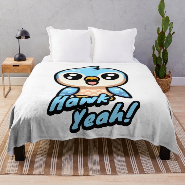 Item preview, Hawk Yeah! Cute Hawk Pun designed and sold by PMCreative.
