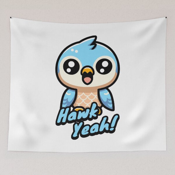 Item preview, Hawk Yeah! Cute Hawk Pun designed and sold by PMCreative.
