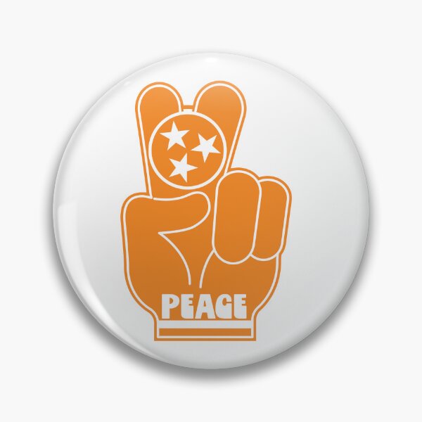 Item preview, Peace Hand Tennessee Orange & White designed and sold by Sidebarstudio.