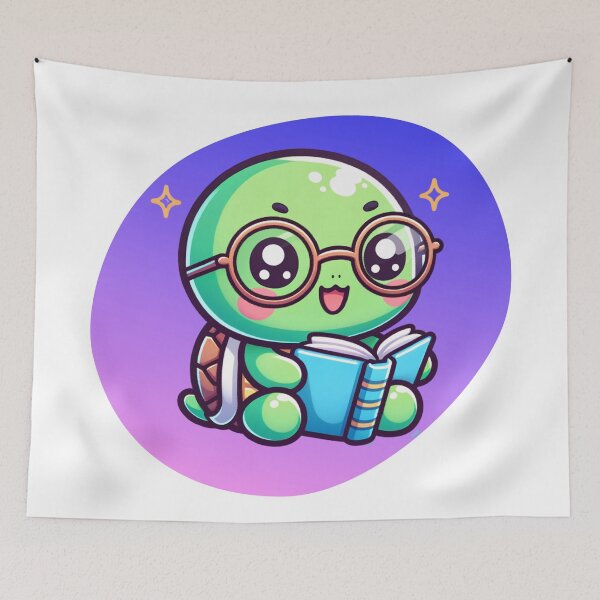 Item preview, Kawaii School Turtle designed and sold by BassHeadMomma.