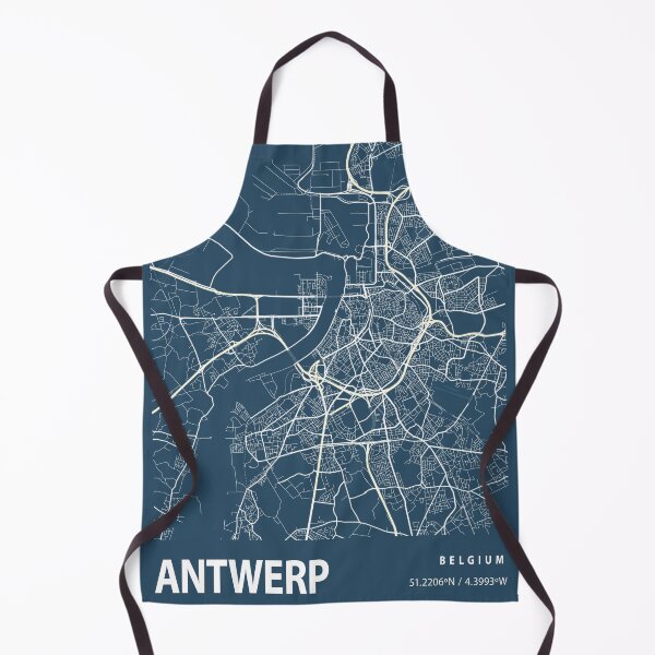Item preview, Antwerp Blueprint City Map designed and sold by Peek-Designs.