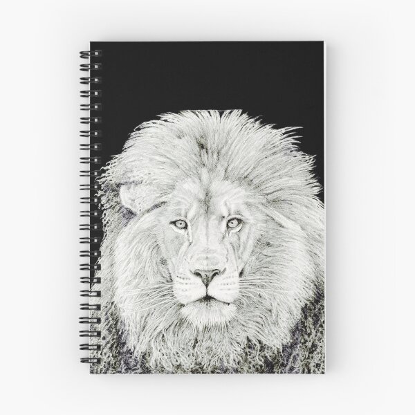 Item preview, Male Lion Gazing from the Bushveld - Wildlife Pencil Sketch Print designed and sold by IDoMatterROSASS.