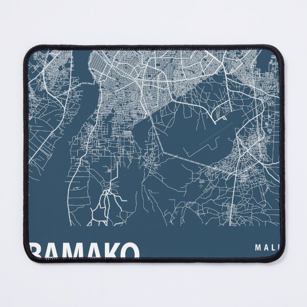 Item preview, Bamako Blueprint City Map designed and sold by Peek-Designs.