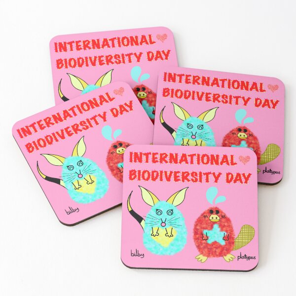 Item preview, International Biodiversity Day Platypus and Bilby designed and sold by chowlet.