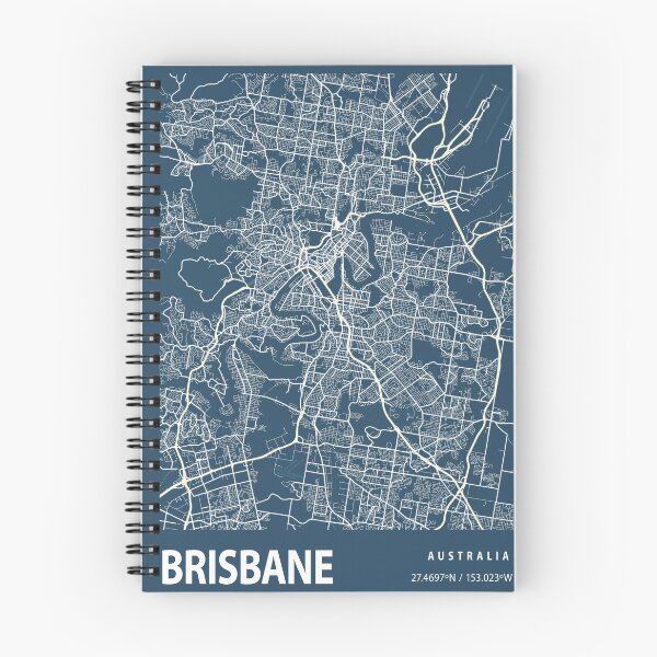 Item preview, Brisbane Blueprint City Map designed and sold by Peek-Designs.