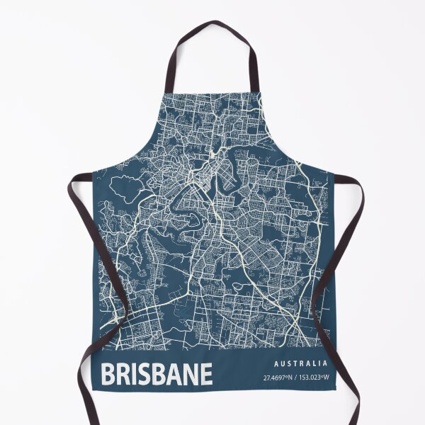 Item preview, Brisbane Blueprint City Map designed and sold by Peek-Designs.