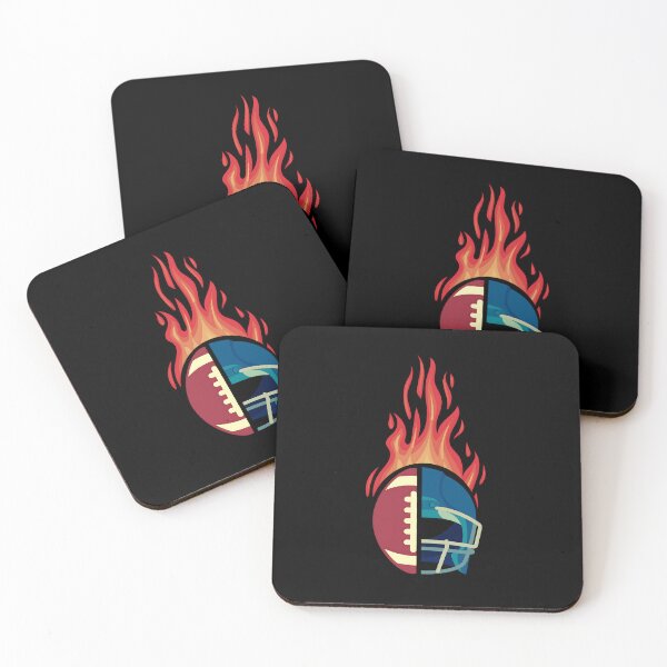 Item preview,  Funny fathers day American Football helmet Flaming dad Sports  designed and sold by MotivaChic.