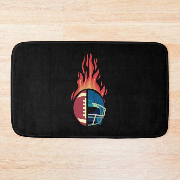 Item preview,  Funny fathers day American Football helmet Flaming dad Sports  designed and sold by MotivaChic.
