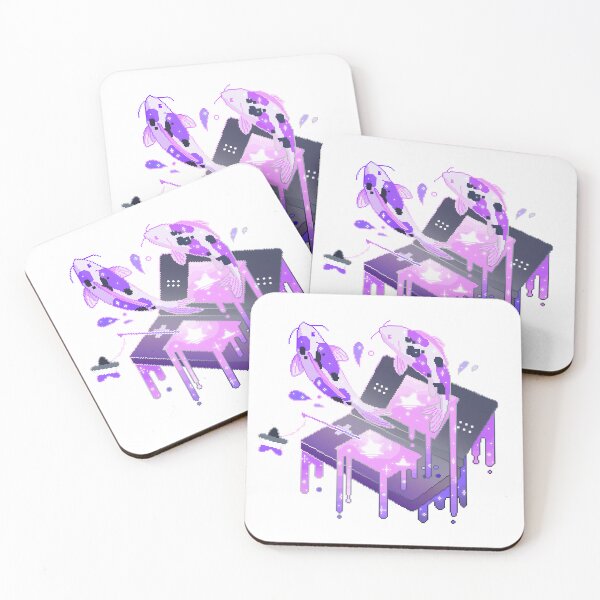 Item preview, Asexual Flag LGBT Pride Koi Fish Pixel Art designed and sold by OceanicScribble.