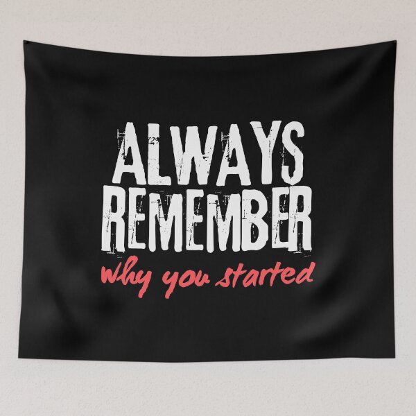 Item preview, Always Remember Why You Started Positive Quotes designed and sold by MateZone.