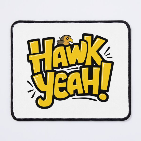 Item preview, Hawk Yeah! Cute Hawk Pun Yellow designed and sold by PMCreative.