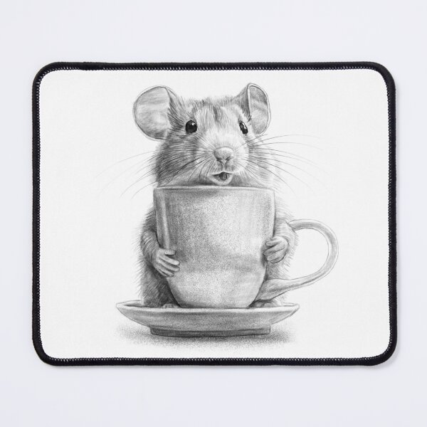 Item preview, Hamster with a cup of coffee designed and sold by kolonjArt.
