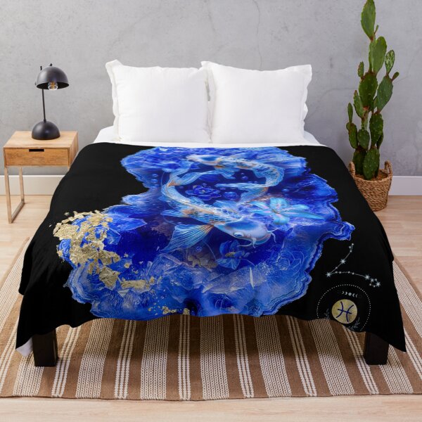 Item preview, Pisces Dreamscape: A Celestial Fusion of Blue Amethyst and Koi Fish designed and sold by TQDitty.