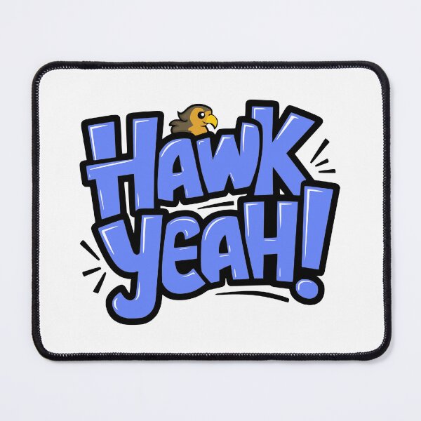 Item preview, Hawk Yeah! Cute Hawk Pun Blue designed and sold by PMCreative.